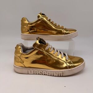 Moschino Metallic Gold Sneakers size EU43